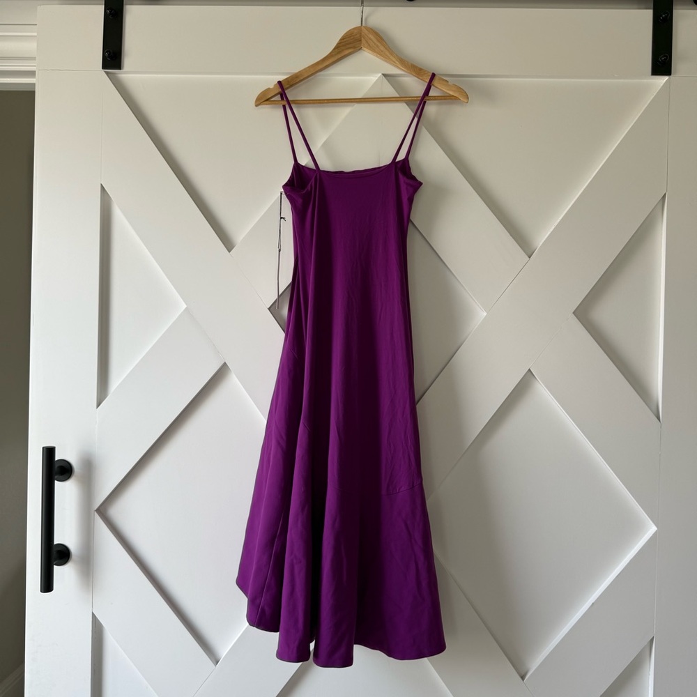 NWT Susana Monaco Thin Strap Angled Dress in Malbec - Picture 6 of 6